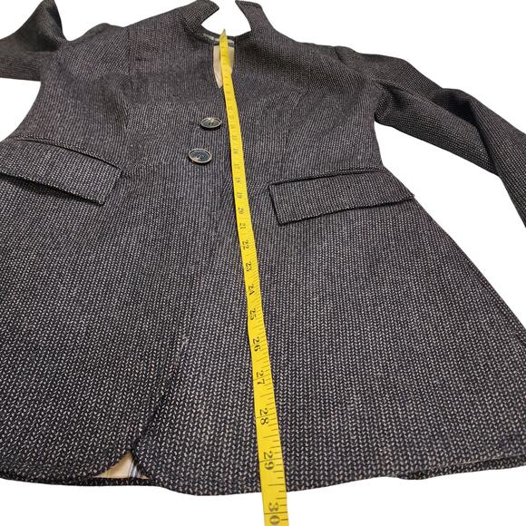 Peruvian Connection Womens Baby Alpaca Wool Blazer Jacket Size 2 Brown Knit - Picture 11 of 12